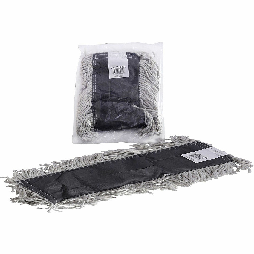 Genuine Joe Disposable Dust Mop Refill 18" Width x 5" Depth - Disposable, 4-ply, Looped Ends, Quick Drying, Fray Resistant, Absorbent, Durable, 4-ply Yarn - Cotton, Synthetic - Natural - 1 Each (GJO00185)