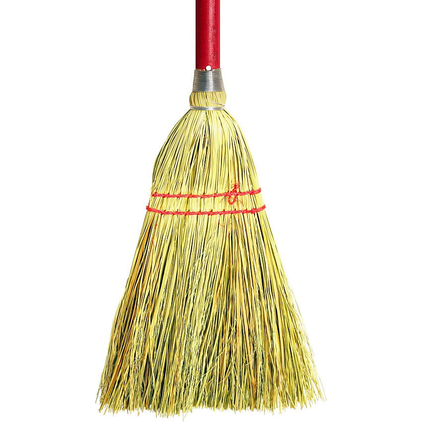 Genuine Joe Lobby Broom 34" Handle Length - Wood Handle - Natural - 1 Each (GJO12501)