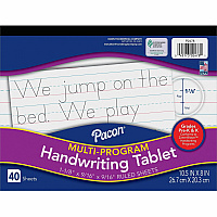 Pacon Multi-Program Handwriting Tablet 40 Sheets - Both Side Ruling Surface - Ruled Front Ruling - 1.13