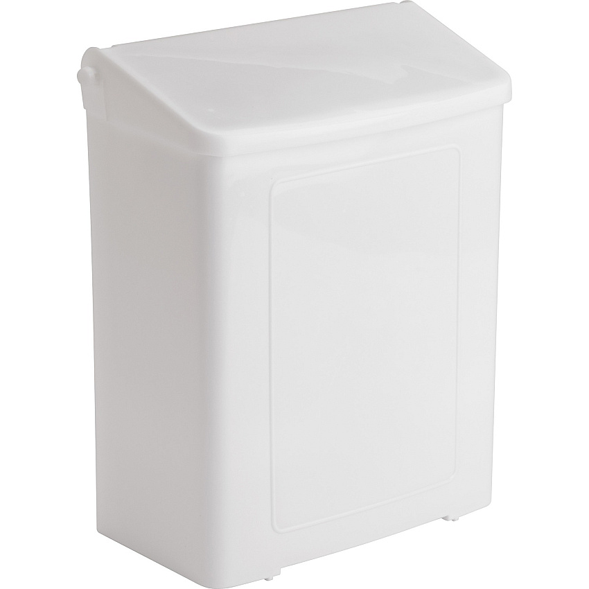 Safe-Use Sanitary Napkin Receptacle Wall Mountable - 10.6" Height x 9" Width x 4.6" Depth - Plastic - White - 1 Each (1102)