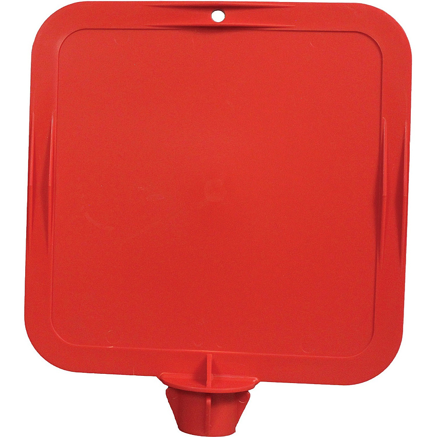 Impact Lock-In Sign 10" Width x 14" Height x 2.5" Depth - Rectangular Shape - Red - 1 Each (26401)