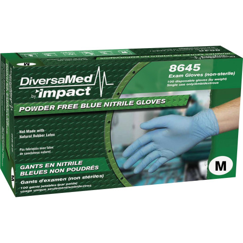 Impact DiversaMed Disposable Nitrile Exam Gloves (8645M)