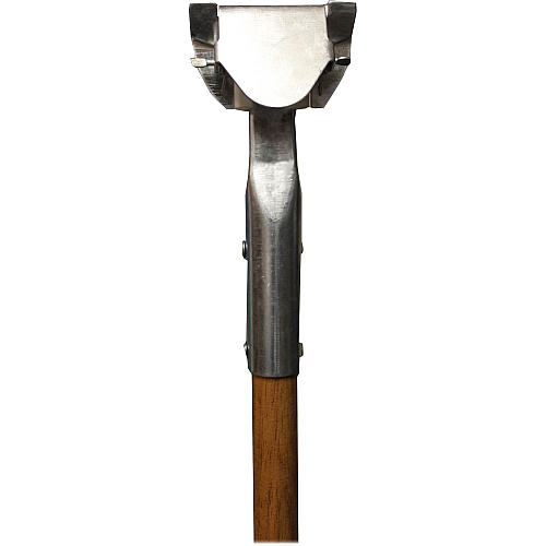 Genuine Joe Dust Mop Snap-on Wood Handle 60" Length - 1.50" Diameter - Natural, Silver - Wood - 1 Each (GJO02331)