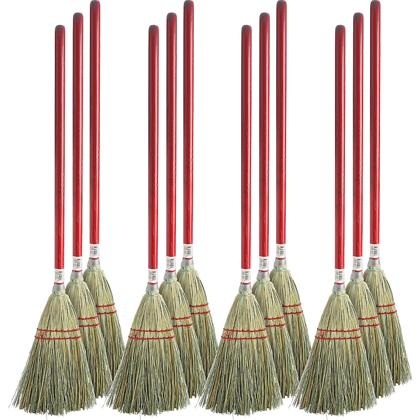 Genuine Joe Lobby Broom 24" Handle Length - Wood Handle - Natural - 12 / Carton (GJO11501CT)