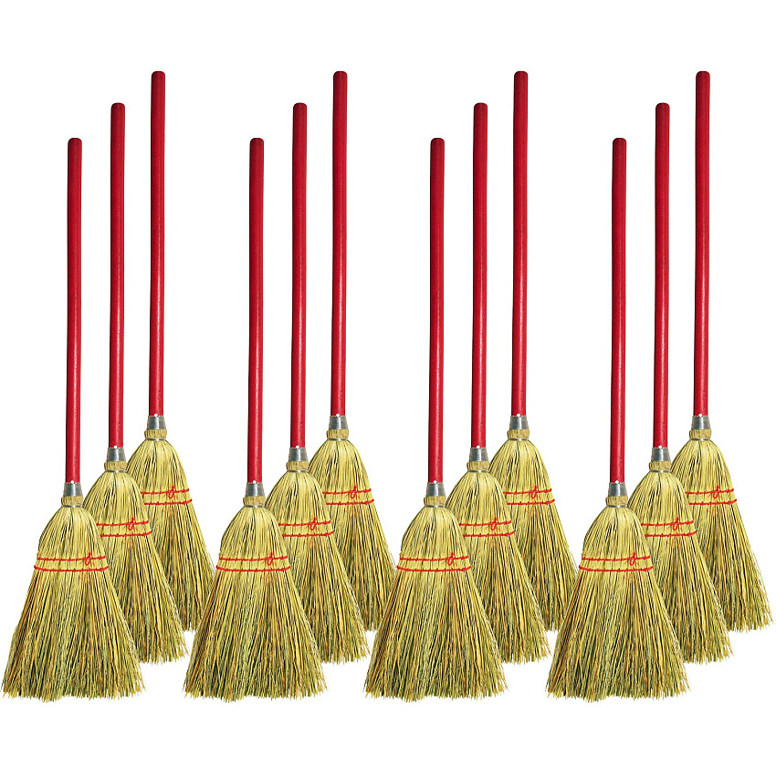 Genuine Joe Lobby Broom 34" Handle Length - Wood Handle - Natural - 12 / Carton (GJO12501CT)
