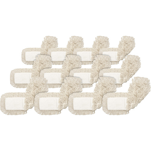 Genuine Joe Disposable Dust Mop Refill 5" Width x 24" Length - Cut Ends, 4-ply, Quick Drying, Launderable - Cotton - Natural - 1.25 lb - 12 / Carton (GJO24500CT)