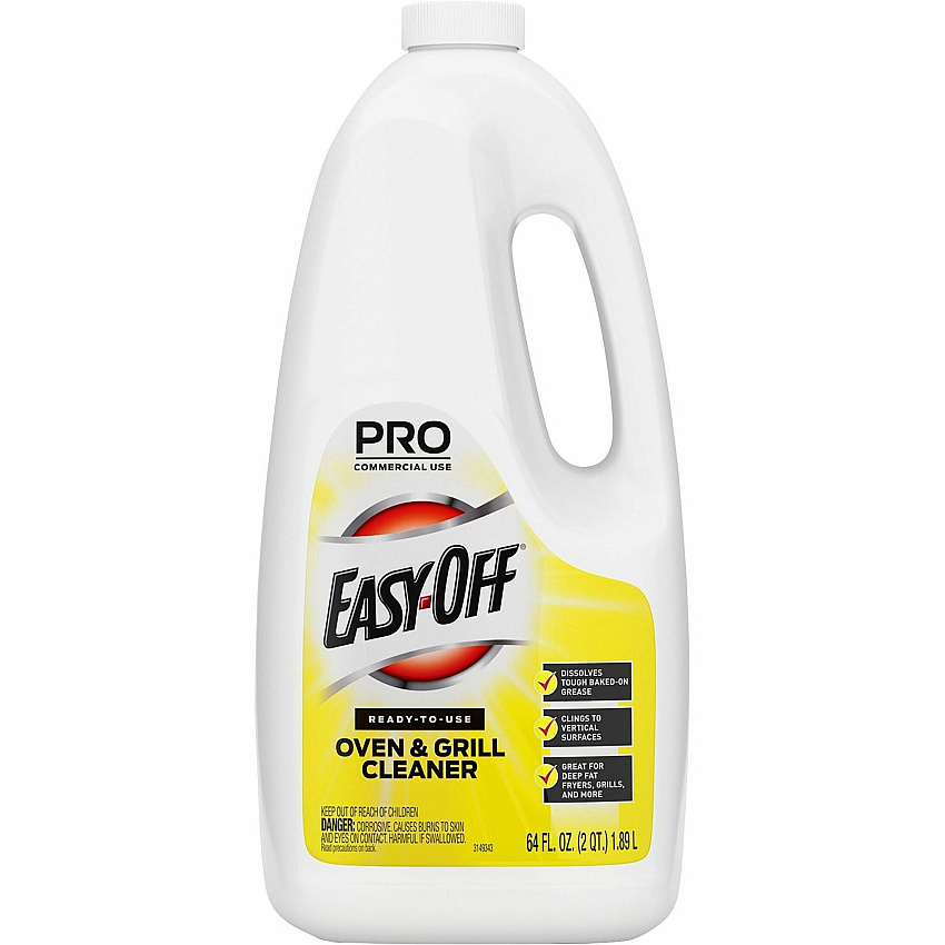 Easy-Off Oven/Grill Cleaner 64 fl oz (2 quart) - Non-flammable - Clear Bottle - 1 Each (80689)