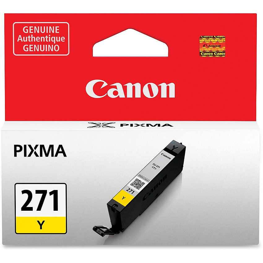 Canon CLI-271 Original Ink Cartridge Inkjet - Standard Yield - Yellow - 1 Each (CLI271Y)