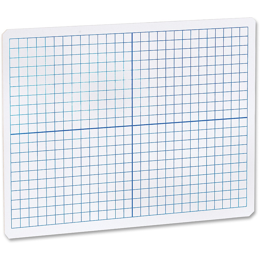 Flipside Products Flipside Grid Side/Plain Side Dry Erase Lap Board 12" (1 ft) Width x 9" (0.8 ft) Height - White Surface - Rectangle - Portable - 1 Each (11000)