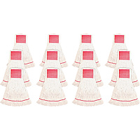 Genuine Joe Synthetic Blend Large Mophead Rayon, Cotton - White - 12 / Carton (LWH5BCT)