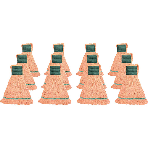 Genuine Joe Synthetic Blend Medium Mophead Rayon, Cotton - Orange - 12 / Carton (GJOMOR5BCT)