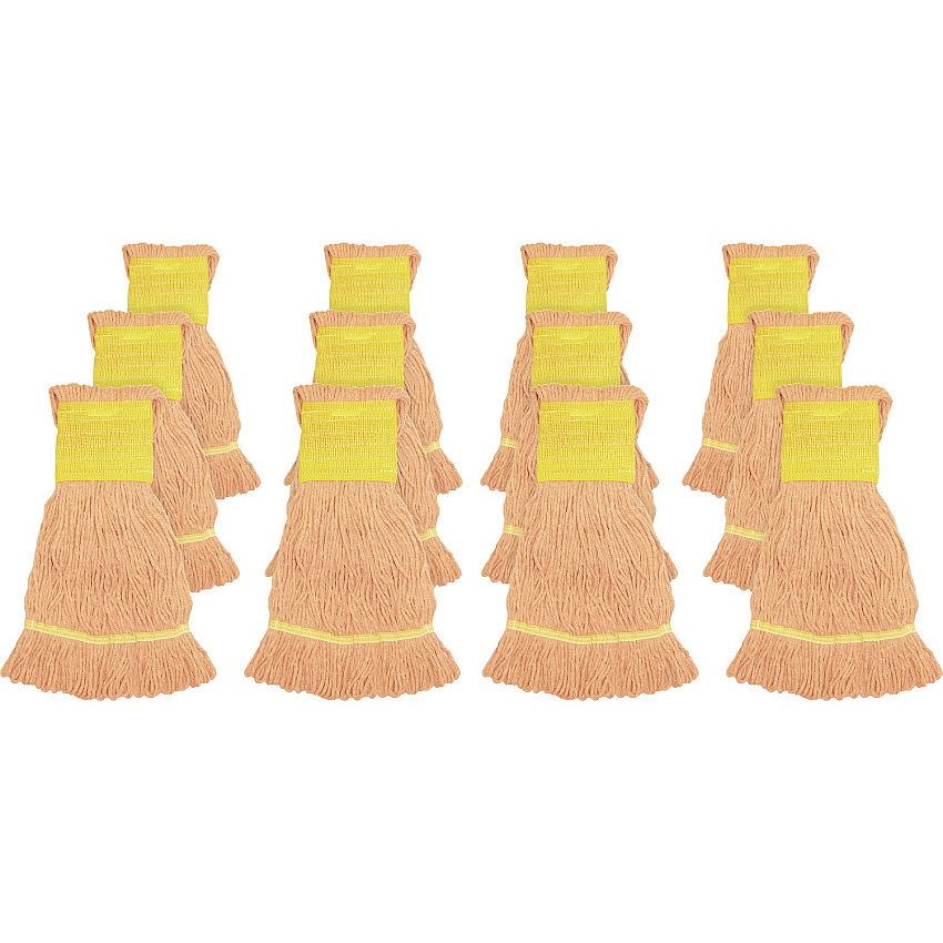 Genuine Joe Wide Band Small Mophead Rayon, Cotton - 12 / Carton (GJOSOR5BCT)