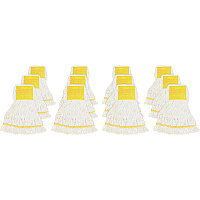 Genuine Joe Wide Band Small Mophead Rayon, Cotton - White - 12 / Carton (GJOSWH5BCT)