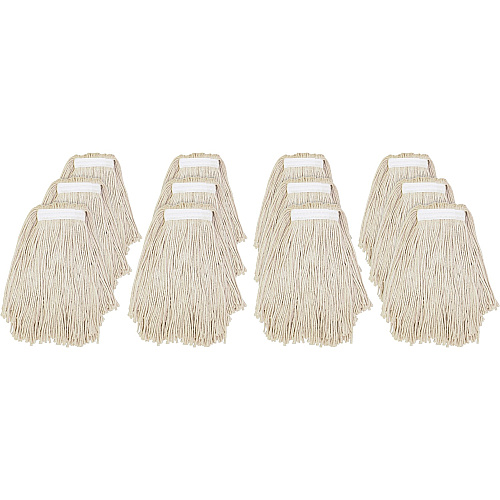 Genuine Joe Narrow Band Mophead Cotton - Natural - 12 / Carton (GJOZ16COTCT)