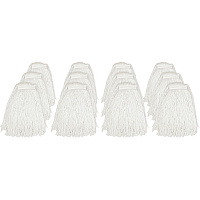 Genuine Joe Cut End Mophead Rayon - Natural - 12 / Carton (GJOZ16RAYCT)