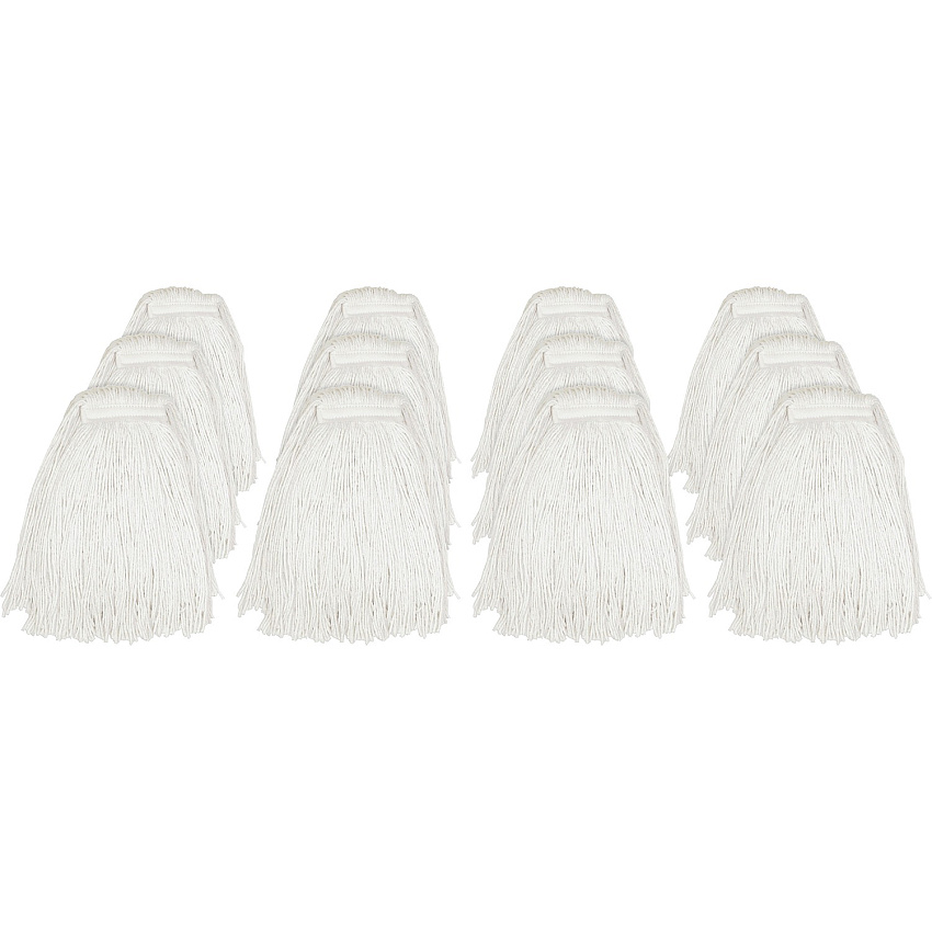 Genuine Joe Cut End Mophead Rayon - Natural - 12 / Carton (GJOZ20RAYCT)