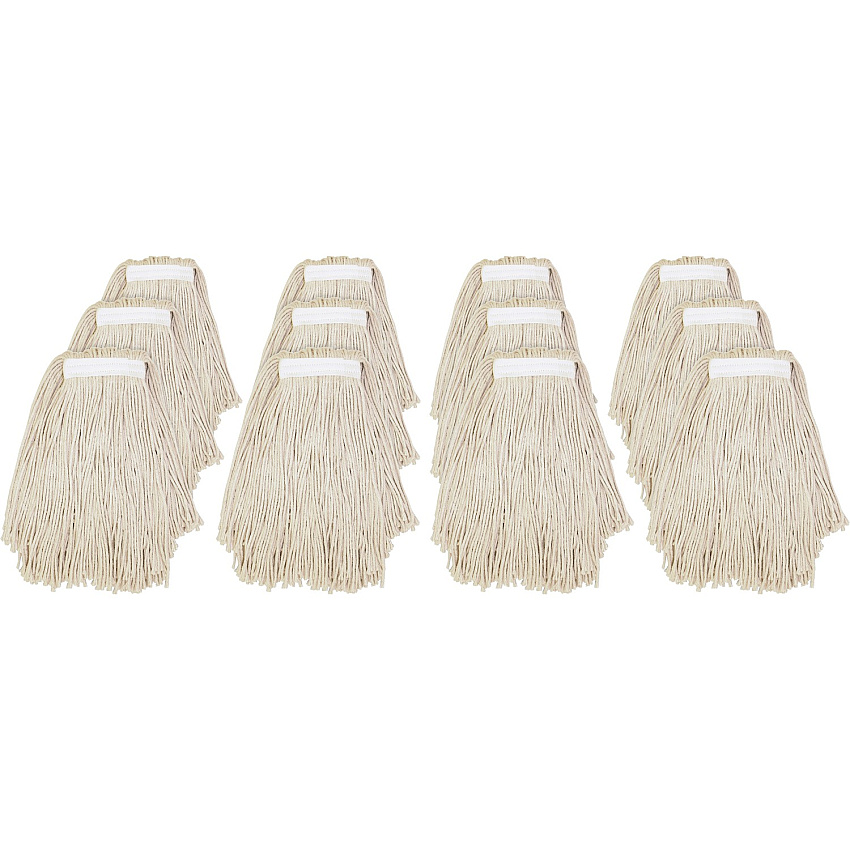 Genuine Joe Narrow Band Mophead Cotton - Natural - 12 / Carton (GJOZ24COTCT)