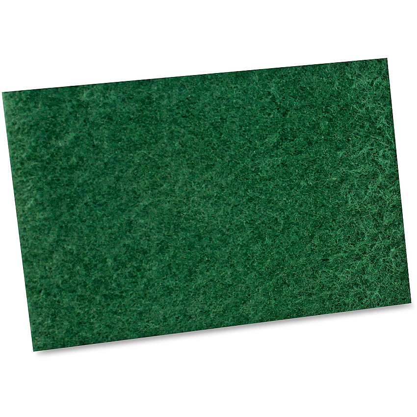 Impact General Purpose Scouring Pad 0.6" Height x 6" Width x 9" Length - 10/Bag - 6 / Carton - Green (7135BCT)