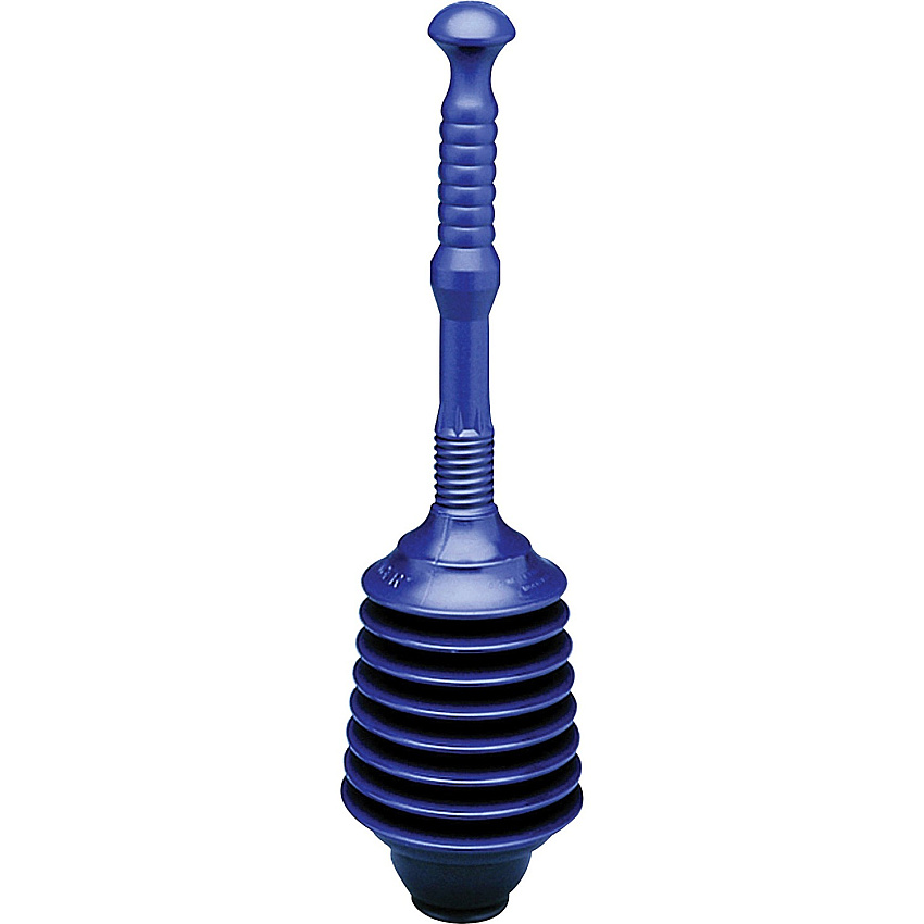Impact&reg; Deluxe Professional Plunger, 2.75" Dia., 6 Plungers 2.75" Cup Diameter - Polyethylene - Dark Blue - Toilet - Splash Proof (9205CT)