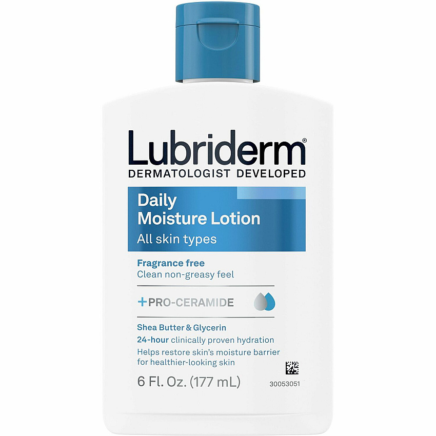 Lubriderm Daily Moisture Skin Lotion Lotion - 6 fl oz - Non-fragrance - Flip Top Dispenser - For Dry Skin - Applicable on Hand and Body - Fragrance-free, Moisturising, Non-greasy Flip Top Dispenser - 1 Each (48826)