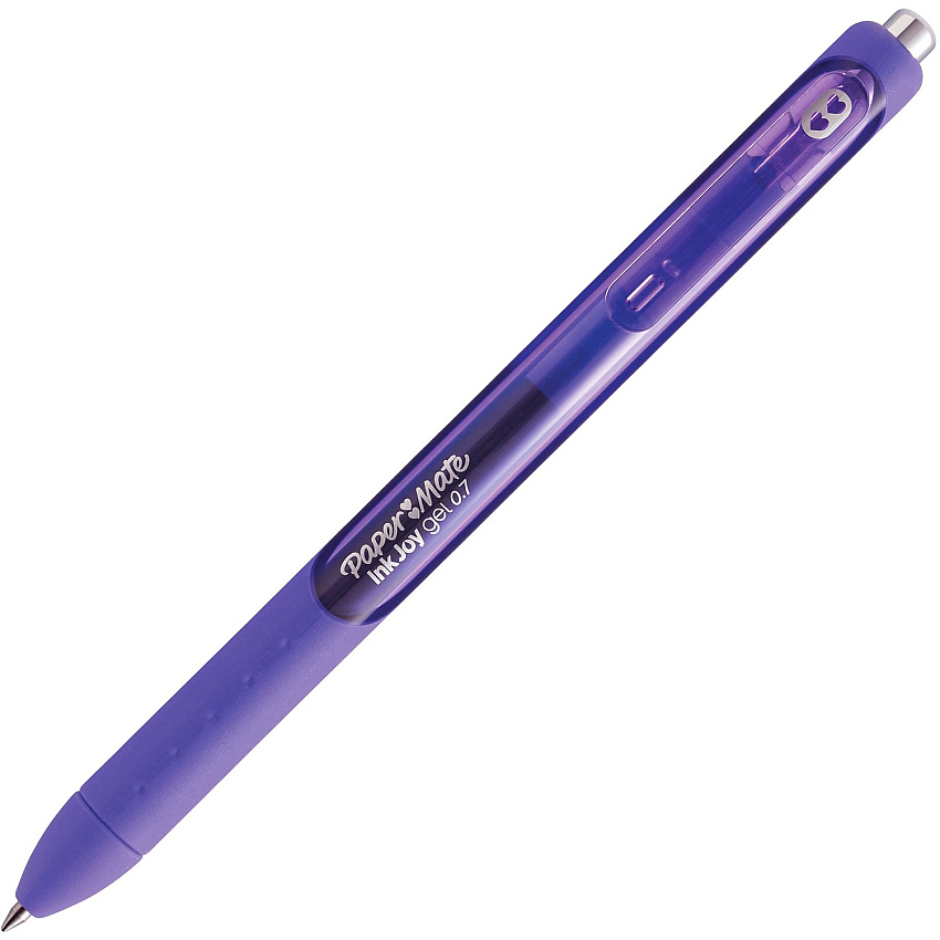 Paper Mate InkJoy Gel Pen 0.7 mm Pen Point - Retractable - Purple Ink - Purple Barrel - 1 Dozen (1953511)