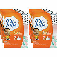Puffs Basic Facial Tissues 2 Ply - Assorted - 180 Per Box - 24 / Carton (87615CT)