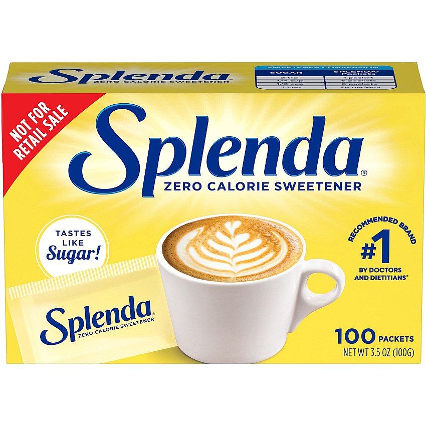 Splenda No Calorie Sweetener Packets 0.035 oz (1 g) - Artificial Sweetener - 100 / Box (200025)