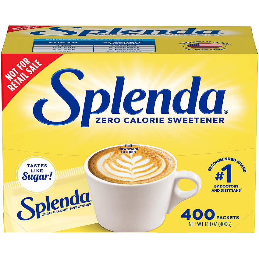 Splenda Single-serve Sweetener Packets 0.035 oz (1 g) - Artificial Sweetener - 400 / Box (200414)