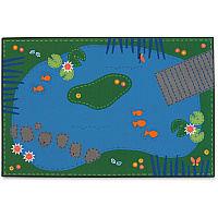 Carpets for Kids&reg; KID$Value Rugs™ Tranquil Pond Rug 108" Length x 72" Width - Rectangle - Assorted - 1 Each (7206)