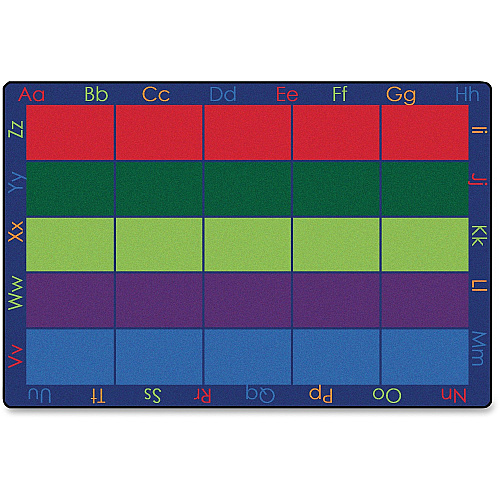 Carpets for Kids&reg; Premium Colorful Spaces Seating Rug 108" Length x 72" Width - Rectangle - Assorted - 1 Each (8600)