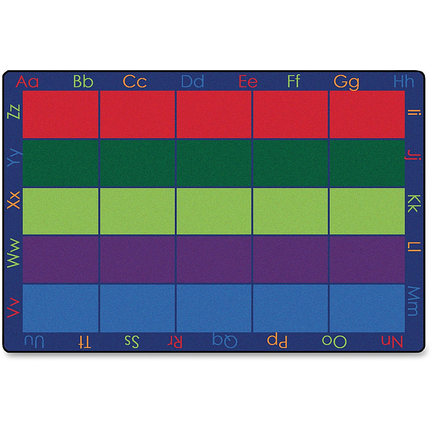 Carpets for Kids&reg; Premium Colorful Spaces Seating Rug 108" Length x 72" Width - Rectangle - Assorted - 1 Each (8600)