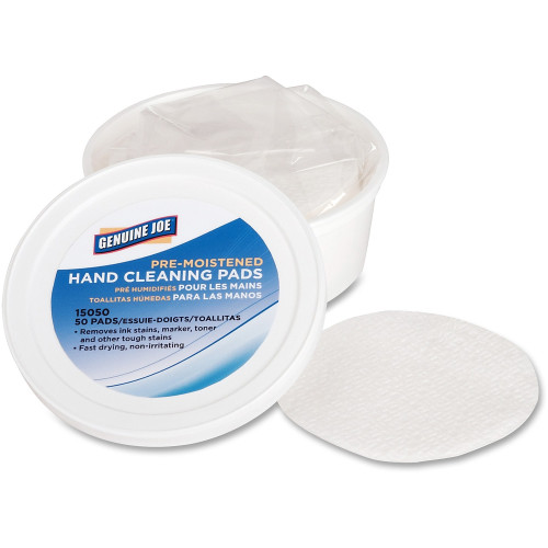 Genuine Joe Pre-moistened Hand Cleaning Pads (15050CT)