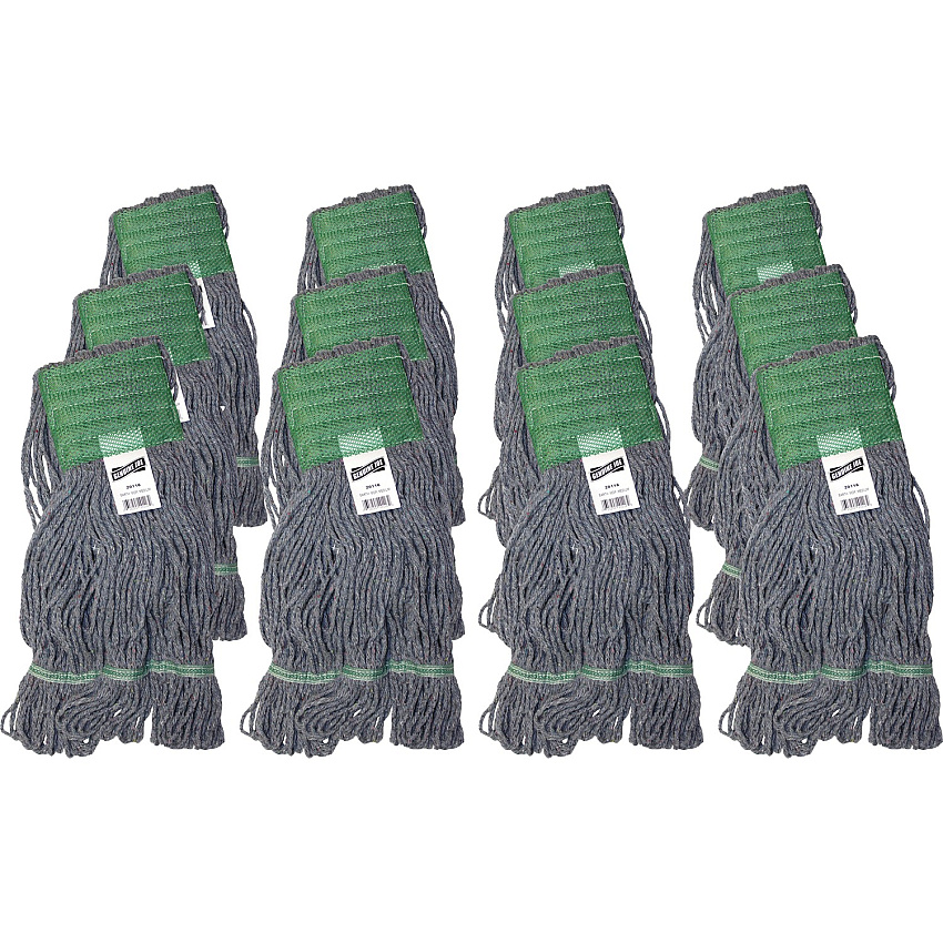 Genuine Joe 5" Headband Earth Mop Refill Polyester Fiber - 12 / Carton (GJO20116CT)