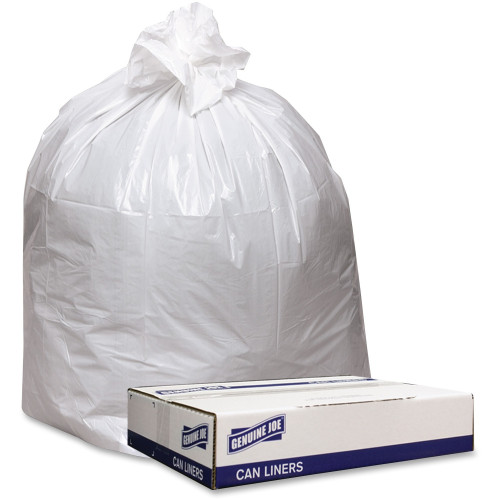 Genuine Joe Extra Heavy-duty White Trash Can Liners (4046W)