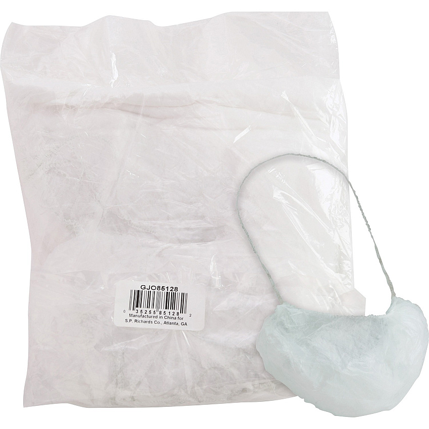 Genuine Joe Beard Cap Recommended for: Laboratory, Food Processing - White - Breathable, Comfortable - 100/Bag - 10 / Carton (GJO85128CT)