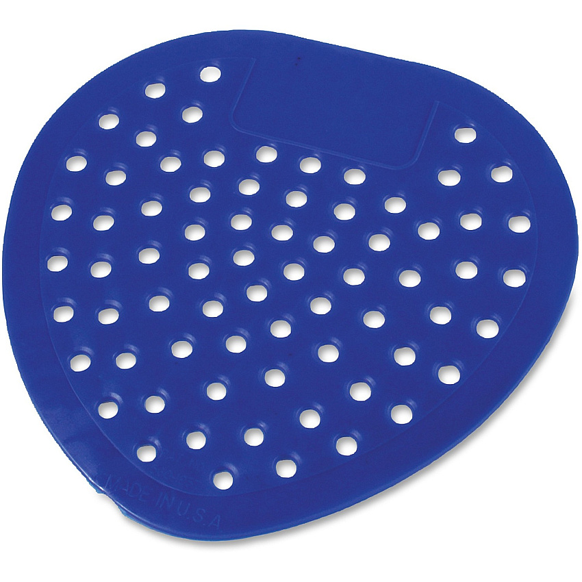 Genuine Joe Bubblegum Scent Urinal Screen Tapered Drain Hole, Splash Resistant, Deodorizer - 72 / Carton - Blue (GJO85137CT)