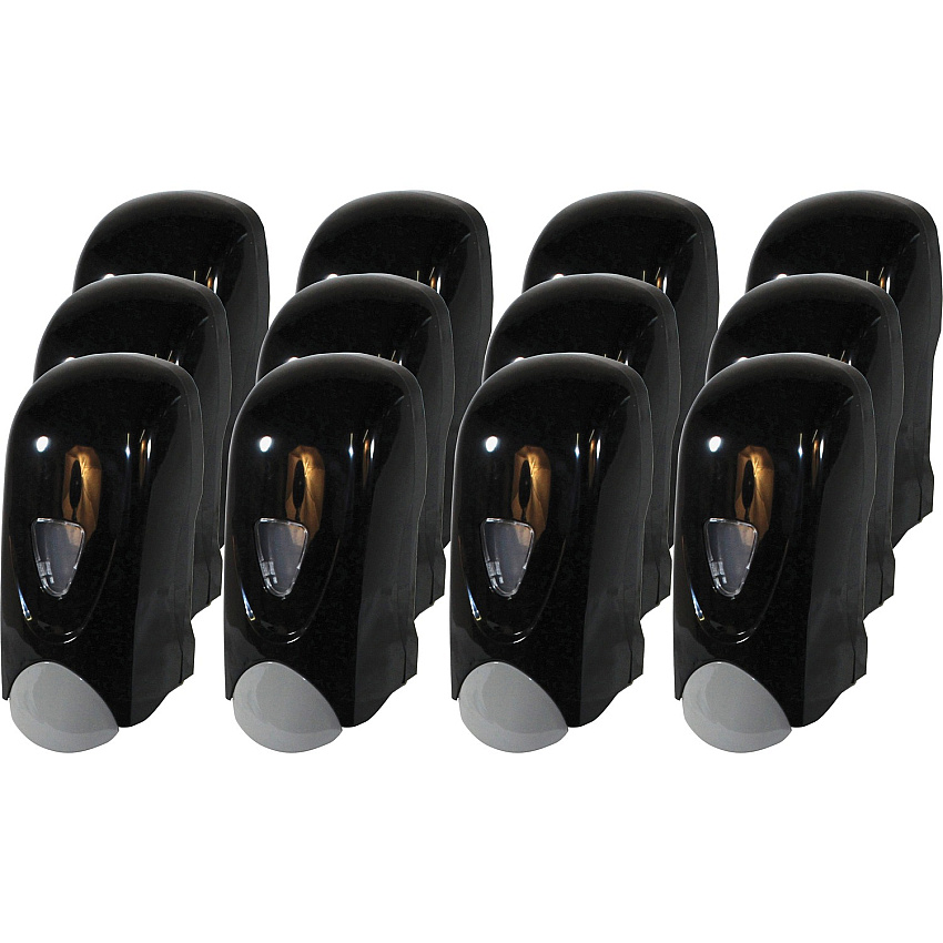 Genuine Joe Foam Soap Dispenser Manual - 1.06 quart Capacity - Black, Gray - 12 / Carton (GJO85138CT)