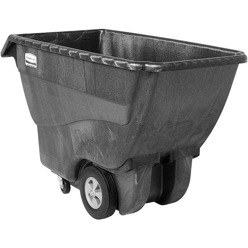Rubbermaid Commercial Structural Foam Standard Tilt Truck 1000 lb Capacity - Structofoam - 30.20" Width x 64.50" Depth x 38" Height - Black - 1 Each (101300BK)