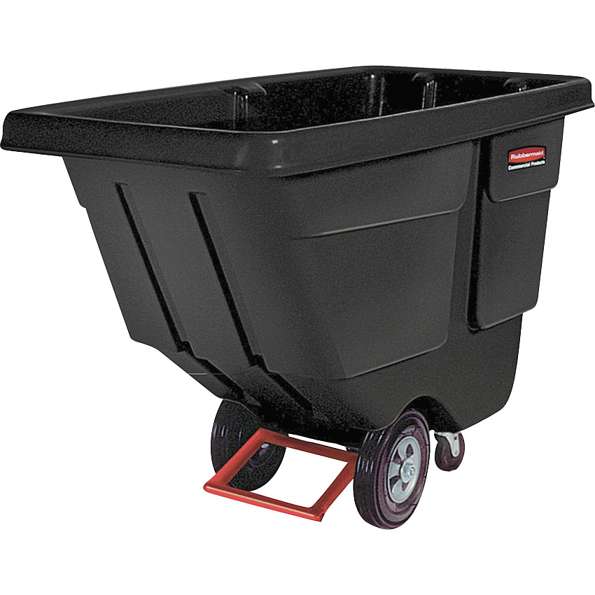 Rubbermaid Commercial 850lb Capacity Utility Tilt Truck 850 lb Capacity - 33.50" Width x 72.20" Depth x 43.80" Height - Black - 1 Each (131400BK)