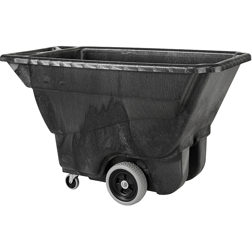 Rubbermaid Commercial Utility Duty Tilt Truck 450 lb Capacity - Structofoam - 26" Width x 53" Depth x 33" Height - Black - 1 Each (9T1300BK)