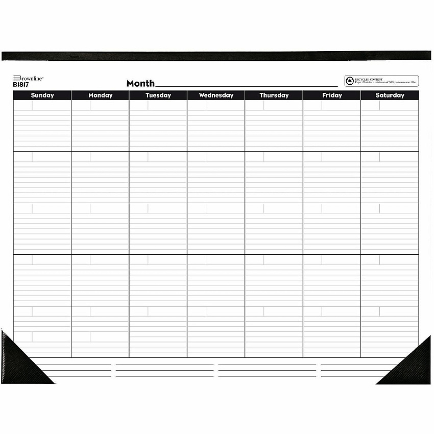 Rediform Undated Monthly Desk Pad (B1817)