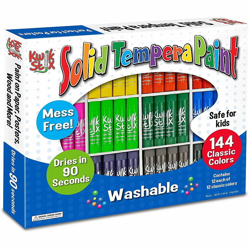 The Pencil Grip Kwik Stix 144-Piece Tempera Paint Sticks 144 Color(s) - Assorted - 144 / Box (644)