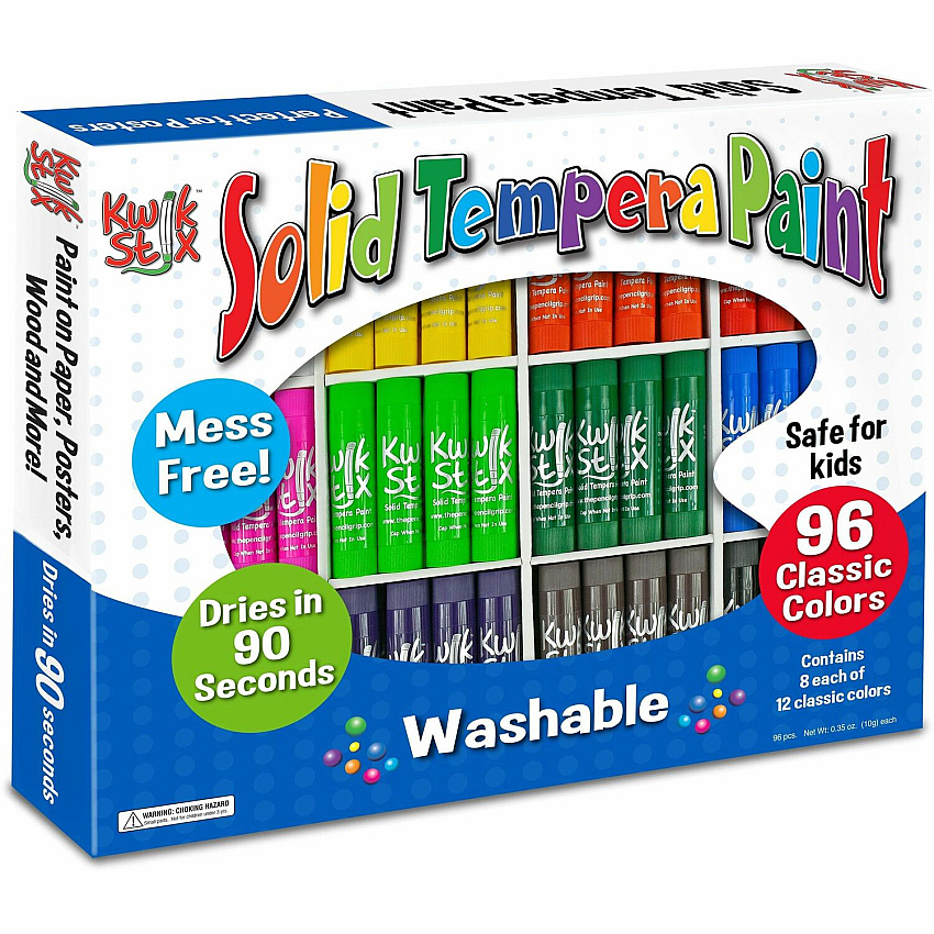 The Pencil Grip Kwik Stix 96-Piece Tempera Paint Sticks 96 Color(s) - Assorted - 96 / Box (696)
