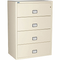 Phoenix World Class Lateral File - 4-Drawer 38.9" Width x 23.6" Depth x 54.7" Height - 4 x Drawer(s) for File - Lateral - Fire Resistant, Explosion Resistant, Impact Resistant, Security Lock - Putty - 1 Each (LAT4W38P)