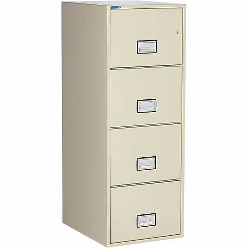Phoenix World Class Vertical File - 4-Drawer 19.9" Width x 25" Depth x 54" Height - 4 x Drawer(s) for File - Legal - Vertical - Fire Resistant, Explosion Resistant, Impact Resistant, Security Lock - Putty - 1 Each (LGL4W25P)
