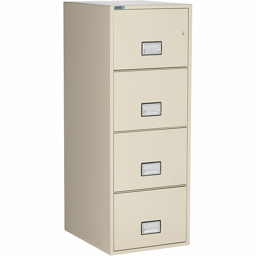 Phoenix World Class Vertical File - 4-Drawer 19.9" Width x 25" Depth x 54" Height - 4 x Drawer(s) for File - Legal - Vertical - Fire Resistant, Explosion Resistant, Impact Resistant, Security Lock - Putty - 1 Each (LGL4W25P)