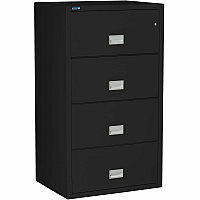 Phoenix World Class Lateral File - 4-Drawer 31" Width x 23.6" Depth x 54.7" Height - 4 x Drawer(s) for File - Lateral - Fire Resistant, Explosion Resistant, Impact Resistant, Security Lock - Black - 1 Each (LAT4W31B)