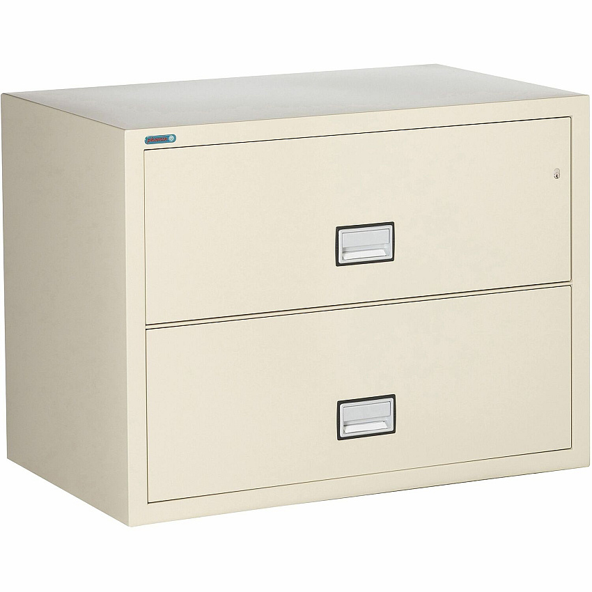 Phoenix World Class Lateral File - 2-Drawer 38.8" Width x 23.6" Depth x 28.8" Height - 2 x Drawer(s) for File - Lateral - Fire Resistant, Explosion Resistant, Impact Resistant, Security Lock - Black - 1 Each (LAT2W38P)