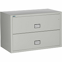 Phoenix World Class Lateral File - 2-Drawer 44" Width x 28.6" Depth x 28.8" Height - 2 x Drawer(s) for File - Lateral - Fire Resistant, Explosion Resistant, Impact Resistant, Security Lock - Gray - 1 Each (LAT2W44LG)