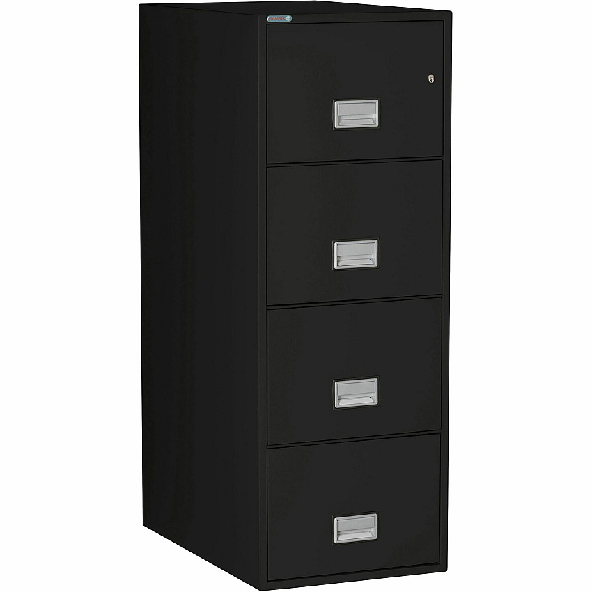 Phoenix World Class Vertical File - 4-Drawer 19.9" Width x 31" Depth x 54" Height - 4 x Drawer(s) for File - Legal - Vertical - Fire Resistant, Explosion Resistant, Impact Resistant, Security Lock - Black - 1 Each (LGL4W31B)